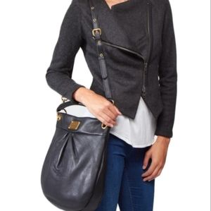 Marc By Marc Jacobs Luxury Hobo Classic Q Leather Shoulder Crossbody Bag Purse
